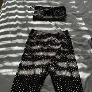 Black bedazzled two piece worn 1X